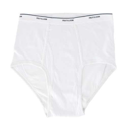 Men's Cotton White Briefs 6 Pack D644099