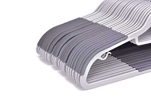 Plastic Hangers 50 Pack, Heavy Duty with Swivel Hooks R246