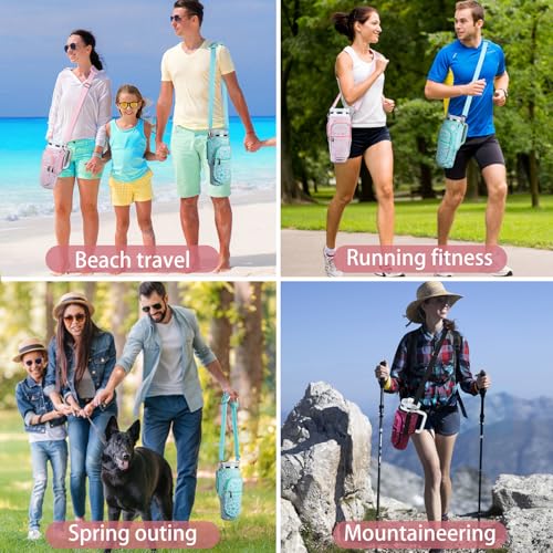 Water Bottle Holder Carrier Bag with Strap for Hiking Travelling Camping B31343
