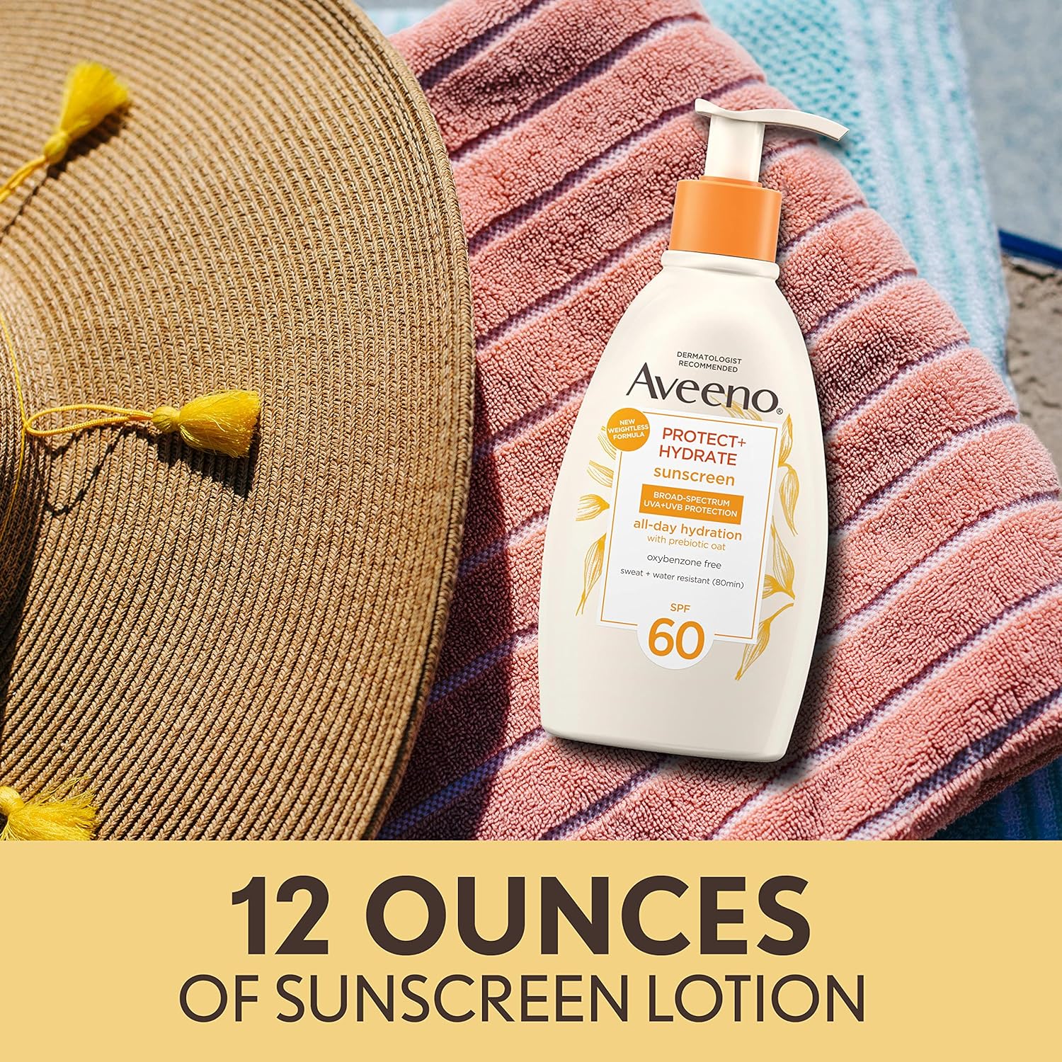 Moisturizing Body Lotion with Broad Spectrum SPF 60, 12 FL OZ I7399