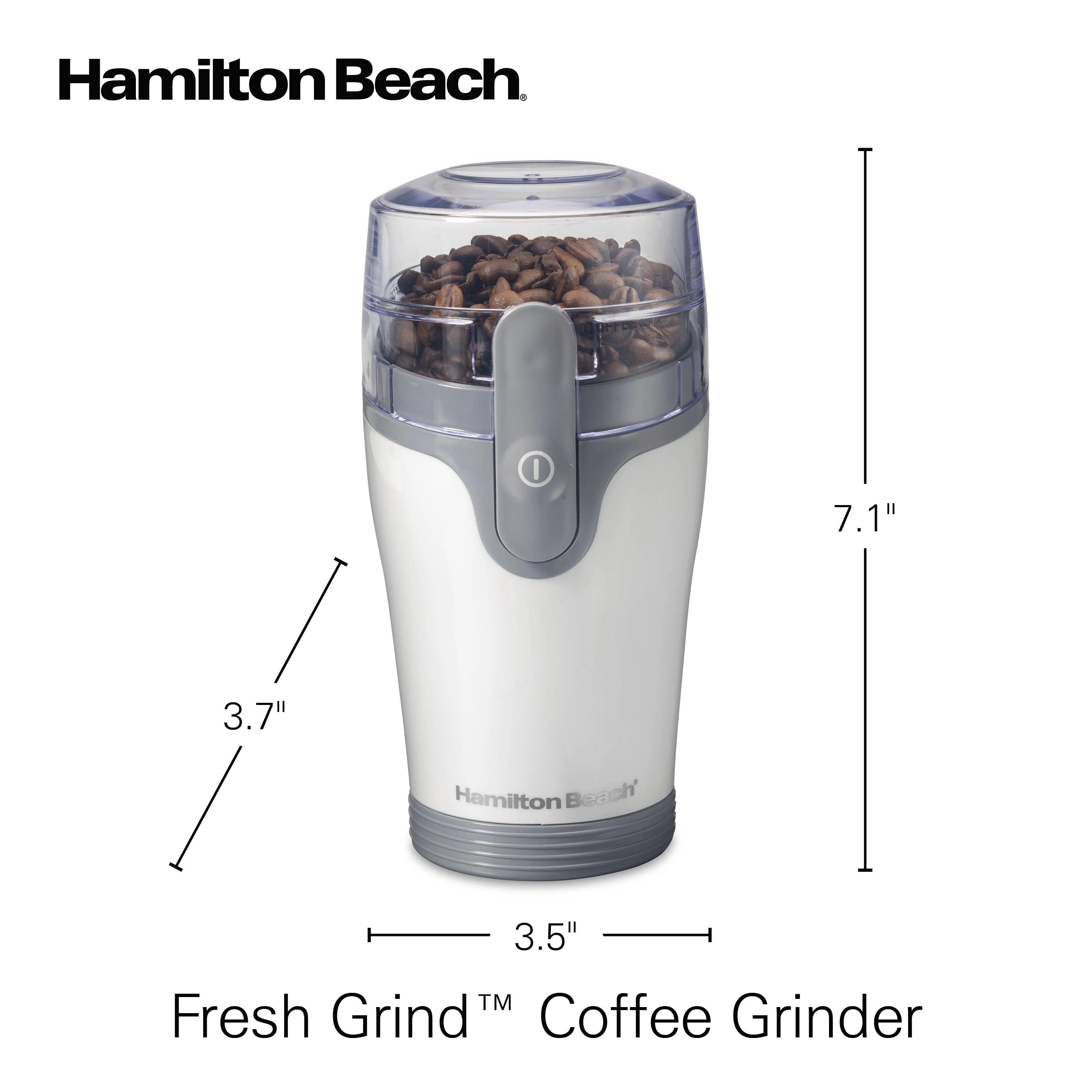 Coffee and Spice Grinder, White with Gray Accents L5821