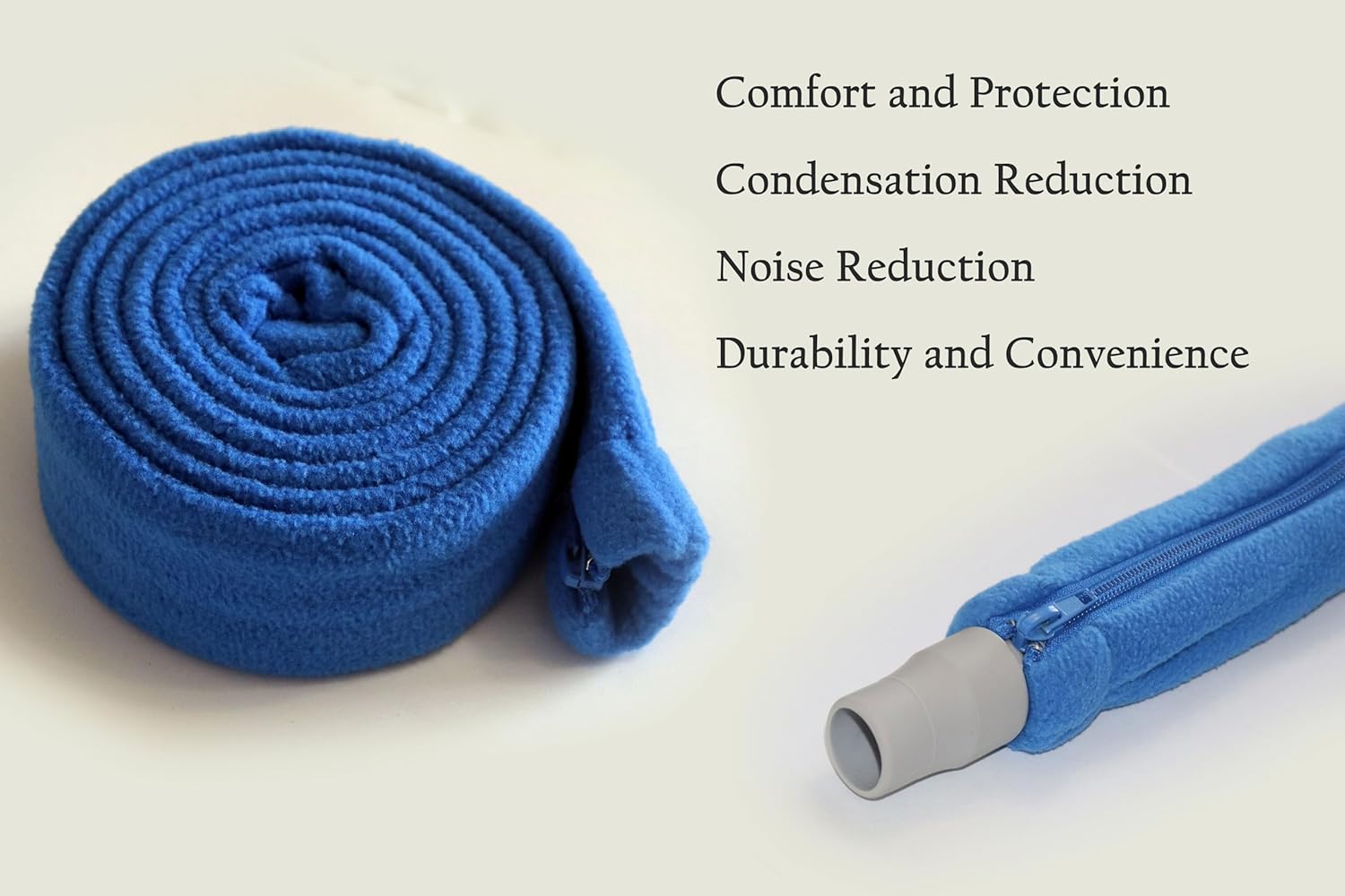 6ft CPAP Hose Cover with Fleece Wrap and Clips N5448