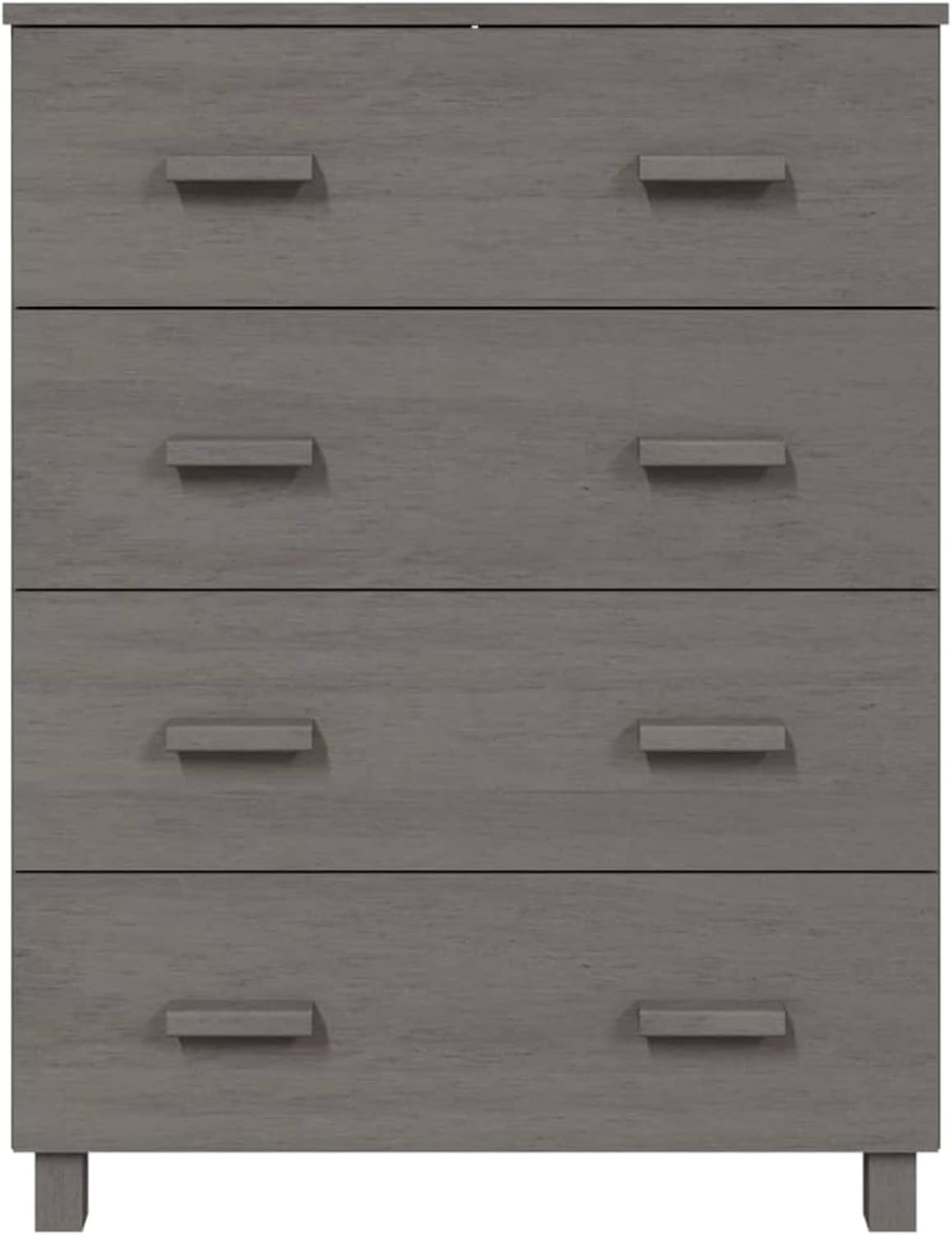 Sideboard Buffet Cabinet with 3 Drawers, Pine Wood, Light Gray P2675