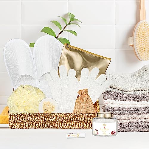 Lavender Spa Gift Set for Women Bath and Body Basket X937850