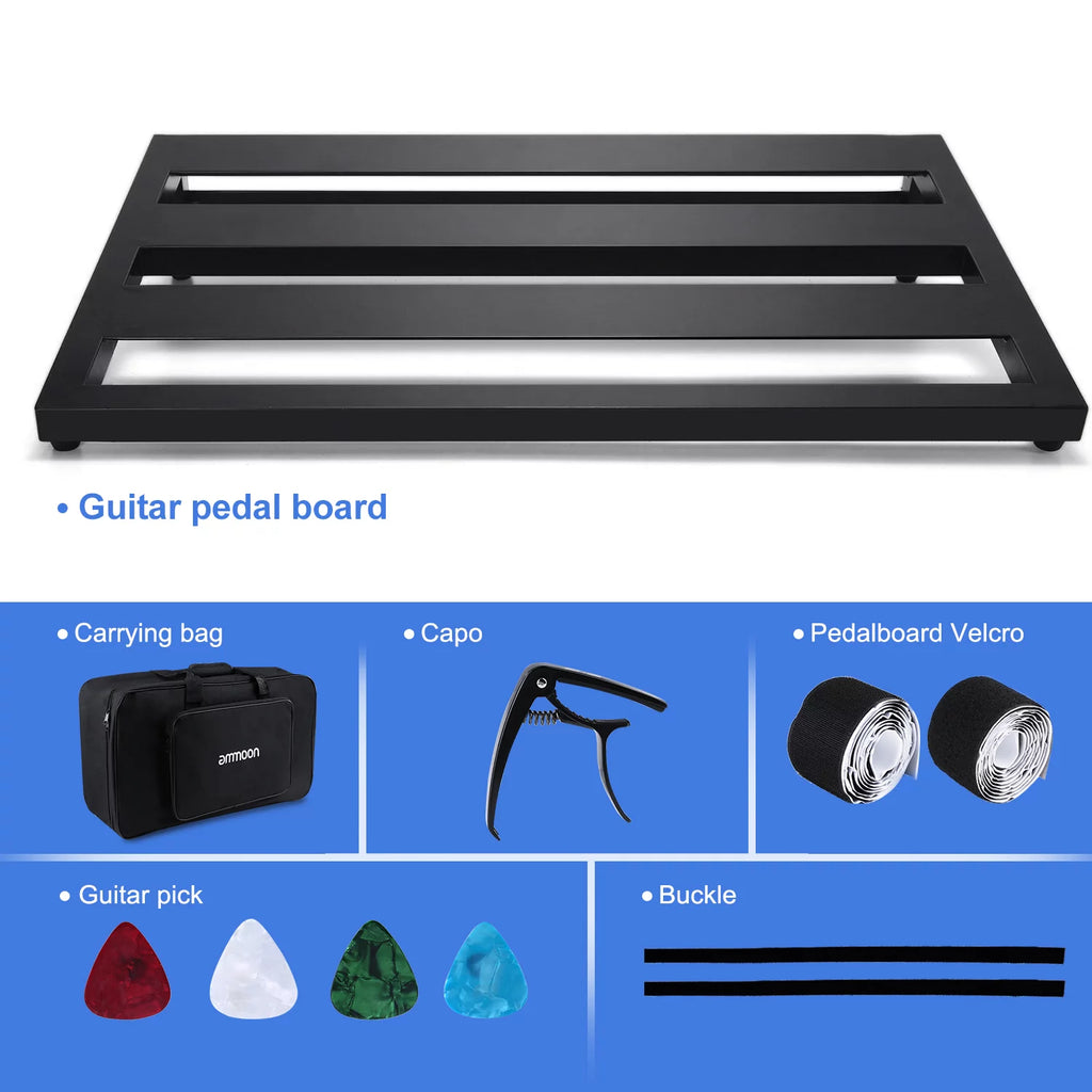 Large Guitar Effect Pedal Board Aluminum Alloy with Carry Bag G544216