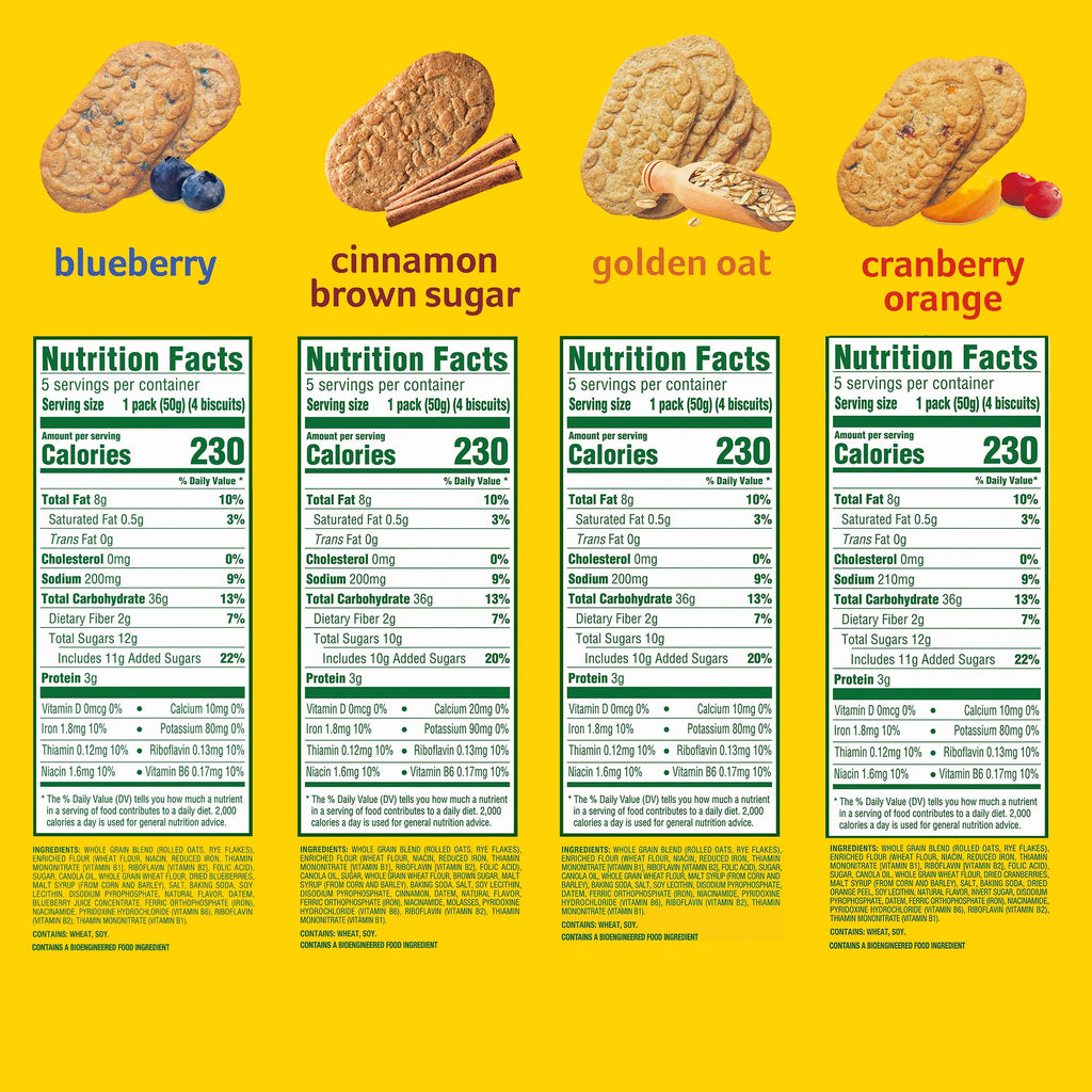 Breakfast Biscuits Variety Pack, 4 Flavors, 30 Packs Q93160