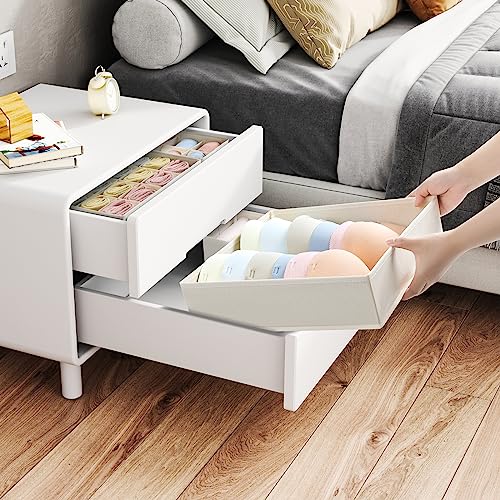 Foldable Drawer Organizer for Clothing, Socks, and Underwear, Black, Set of 4 L747