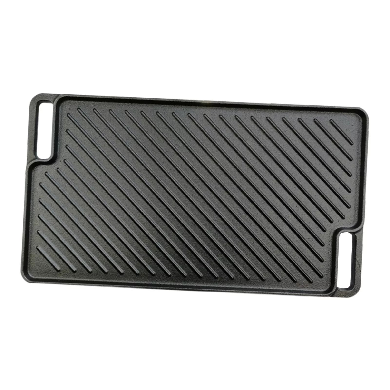 Reversible Cast Iron Griddle for Stovetop BBQ Q864399