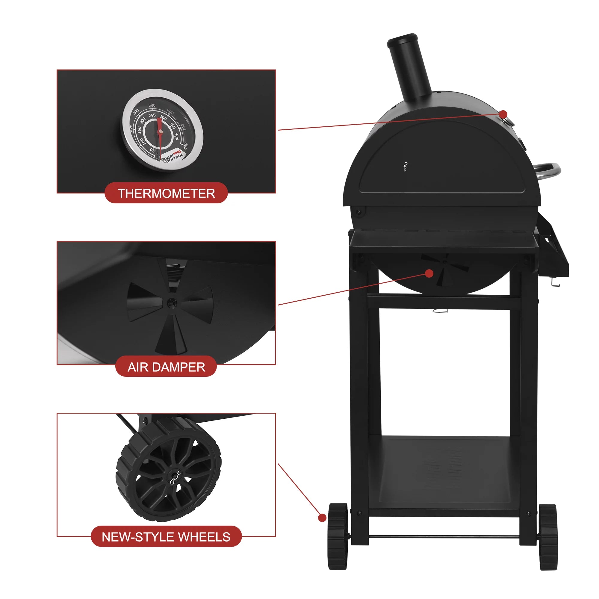 30" Barrel Charcoal Grill C1735