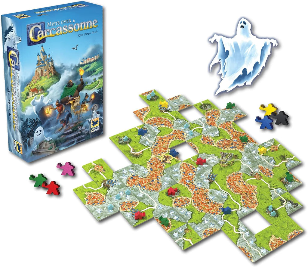 Mists Over Carcassonne Board Game | Territory Building Strategy Game | Cooperative Family Game for Kids and Adults | Ages 8+ | 2-6 Players | Average Playtime 45 Minutes P85872