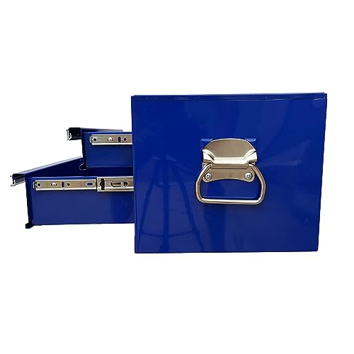 Industrial 2-Drawer Portable Metal Tool Chest, 26" Steel Storage Cabinet with Ball Bearing Slides U14884