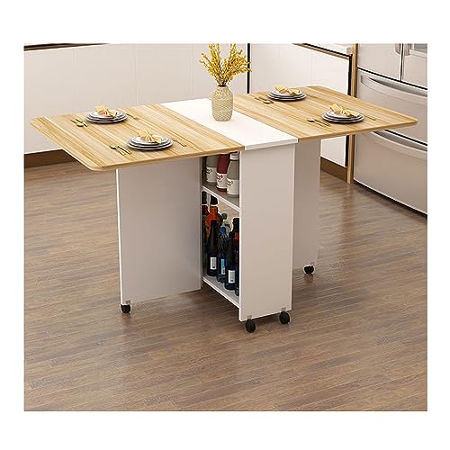 Extendable Folding Dining Table, Wood, Space Saving P354979