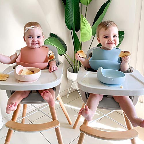 Convertible Wooden High Chair with Adjustable Legs and Dishwasher Safe Tray Q353