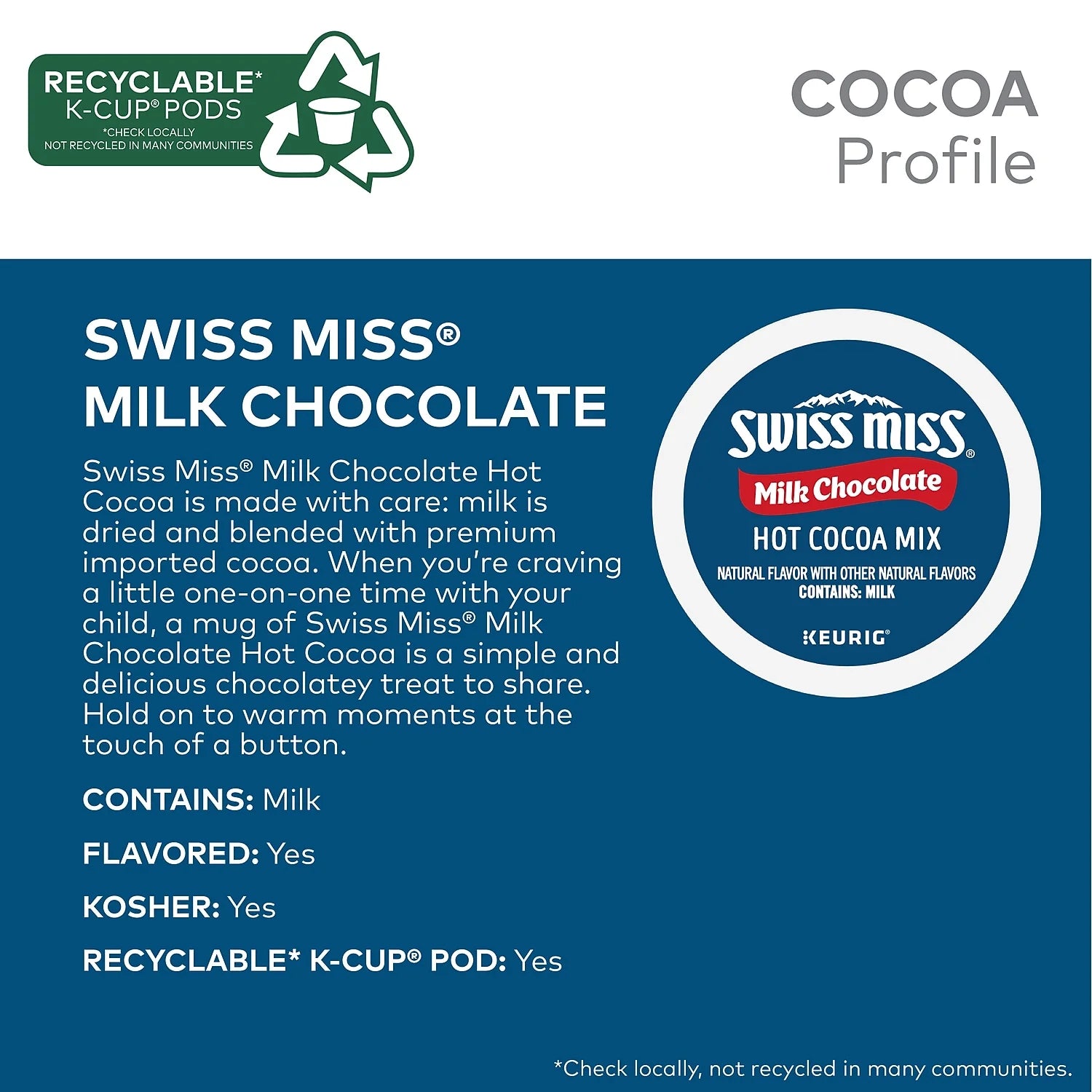 Swiss Miss Milk Chocolate K-Cups 16-Pack K9234