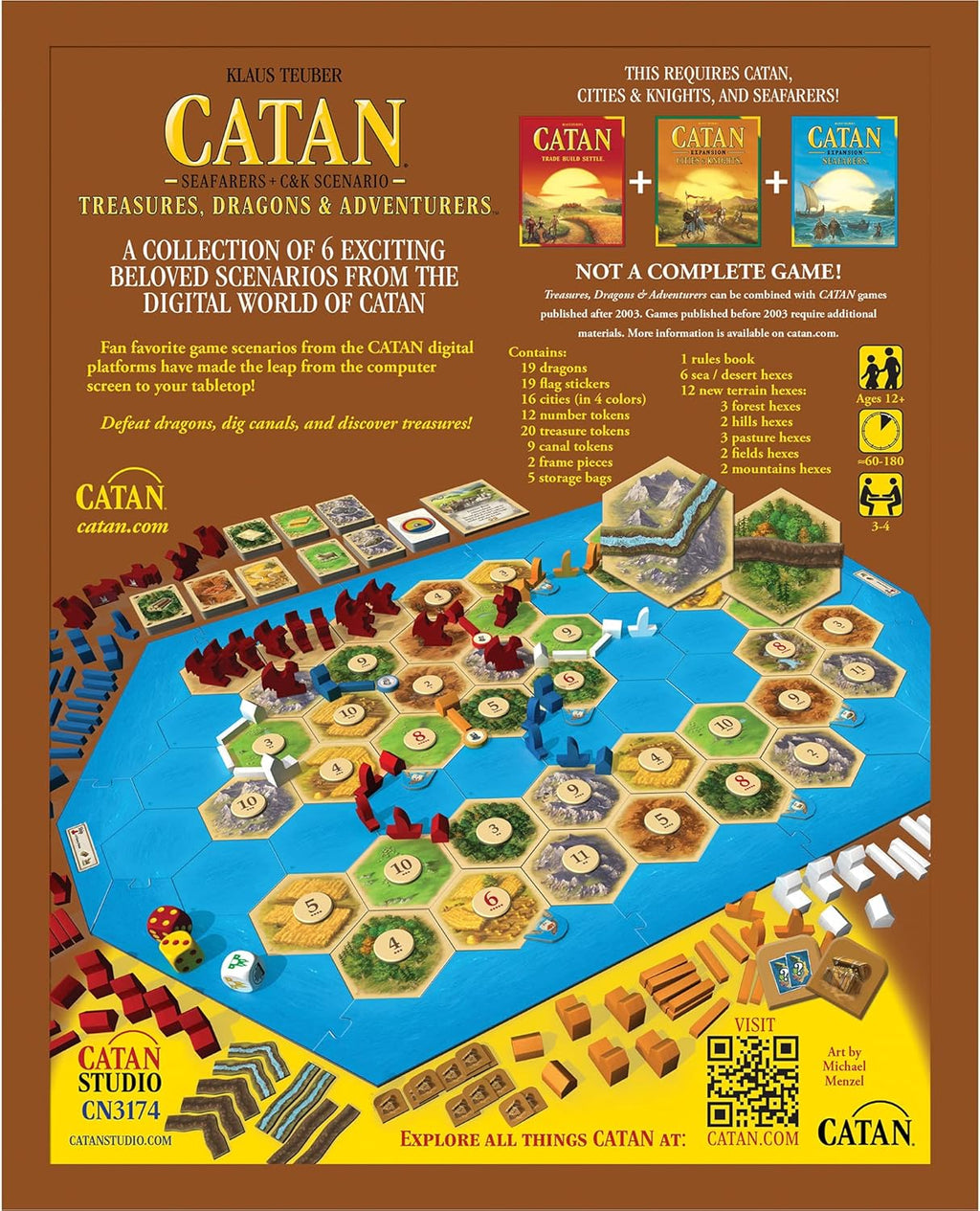 Treasures, Dragons and Adventurers Scenario Expansion - Strategy Board Game for Family, Ages 12+, 3-4 Players A673