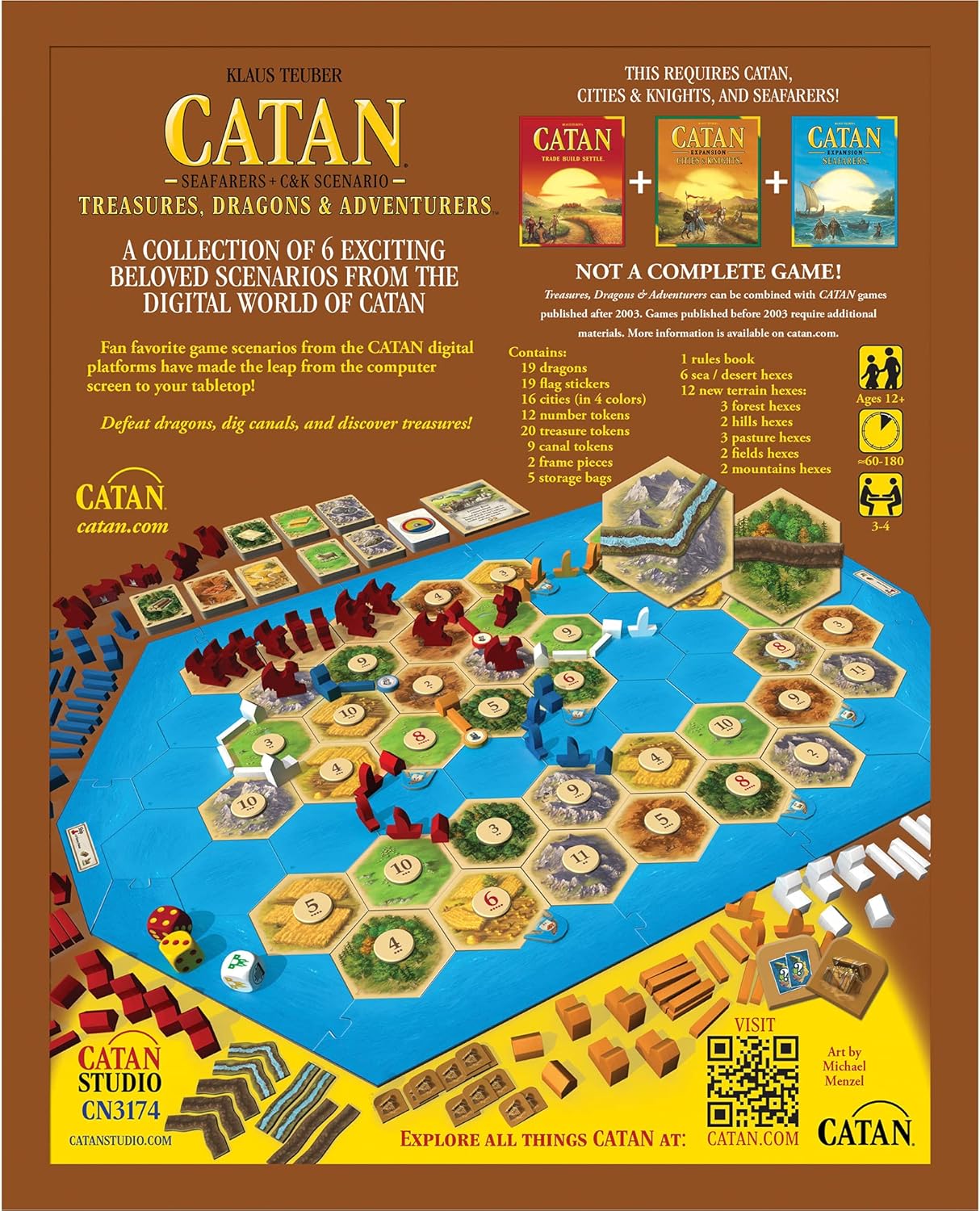 Treasures, Dragons and Adventurers Scenario Expansion - Strategy Board Game for Family, Ages 12+, 3-4 Players A673