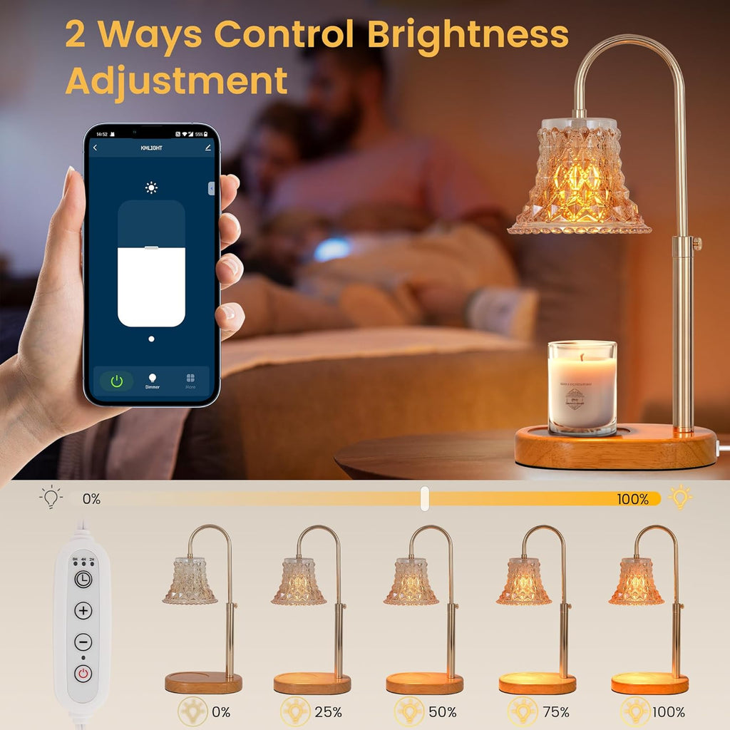 Candle Warmer Lamp with Timer and Dimmer for Jar Candles K512