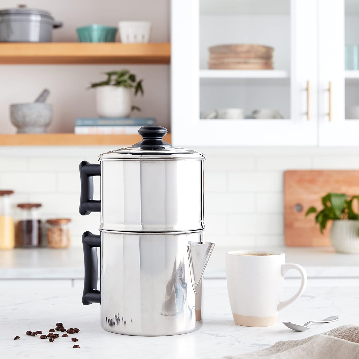 Stainless Steel 10 Cup Stovetop Drip Coffee Maker C791