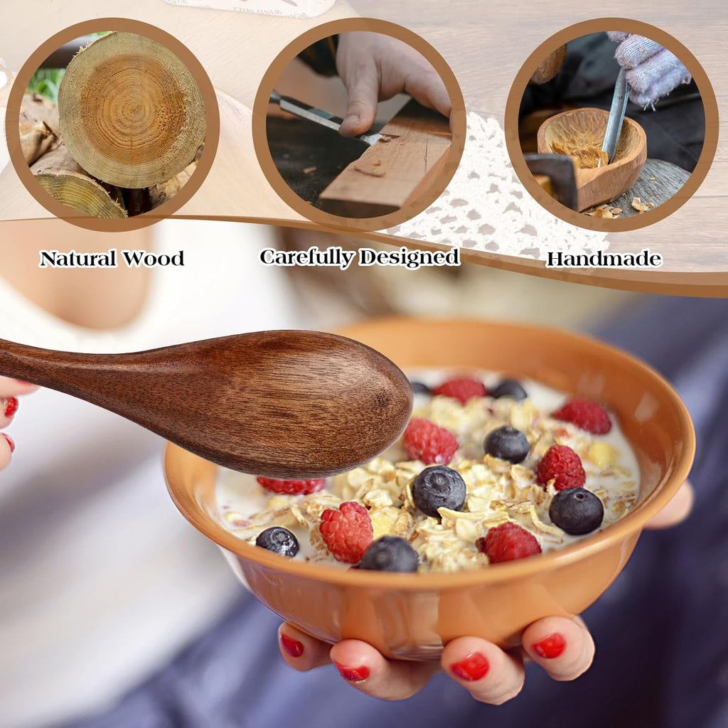Small Wooden Spoons for Cooking, Soup, Tea and Coffee I898