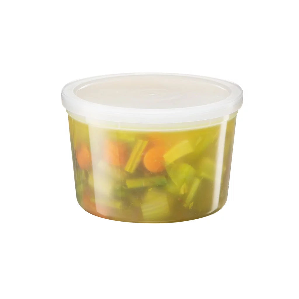 64oz Deli Containers with Leak-Proof Lids, Stackable, Microwave-Safe, Set of 50 H727162