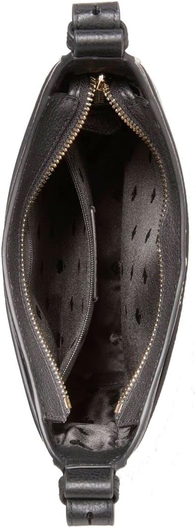 Pebbled Leather Crossbody Purse (Black) F621