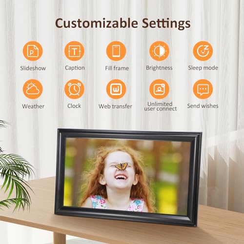 10.1 Inch WiFi Digital Picture Frame with IPS HD Display and 16GB Storage S343835