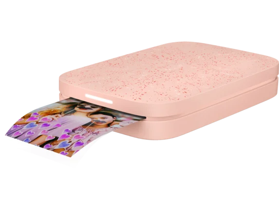 Portable Photo Printer (Blush) – Print 2x3" Sticky-backed Photos from Your Phone Z6796