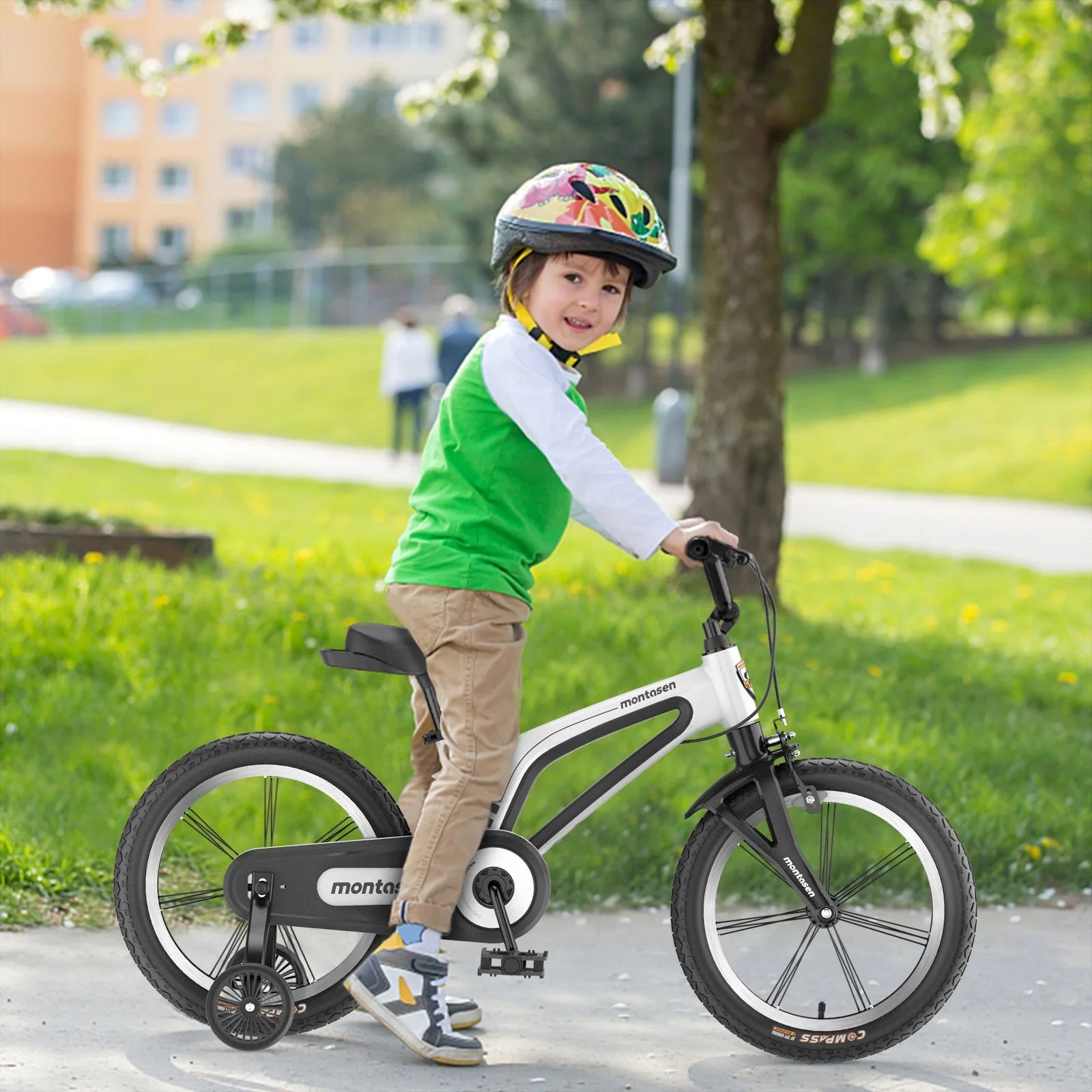16" Kids Bike with Magnesium Alloy Frame and Auxiliary Wheel A534
