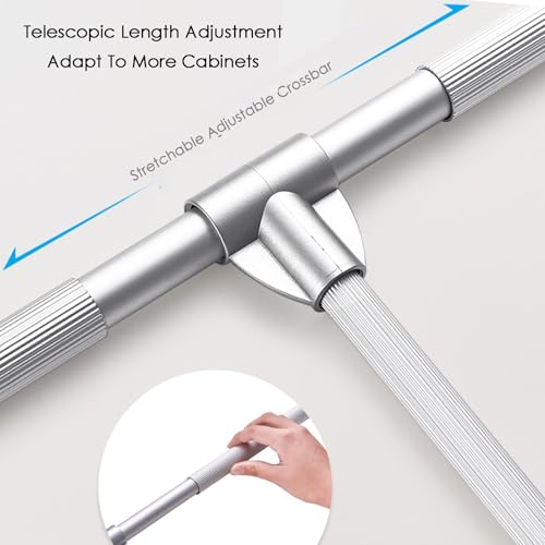 Pull Down Closet Rod, Extendable Wardrobe Organizer Rack X243
