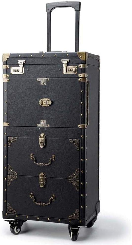 Lockable Makeup Train Case with Hair Dryer Holder Z144708