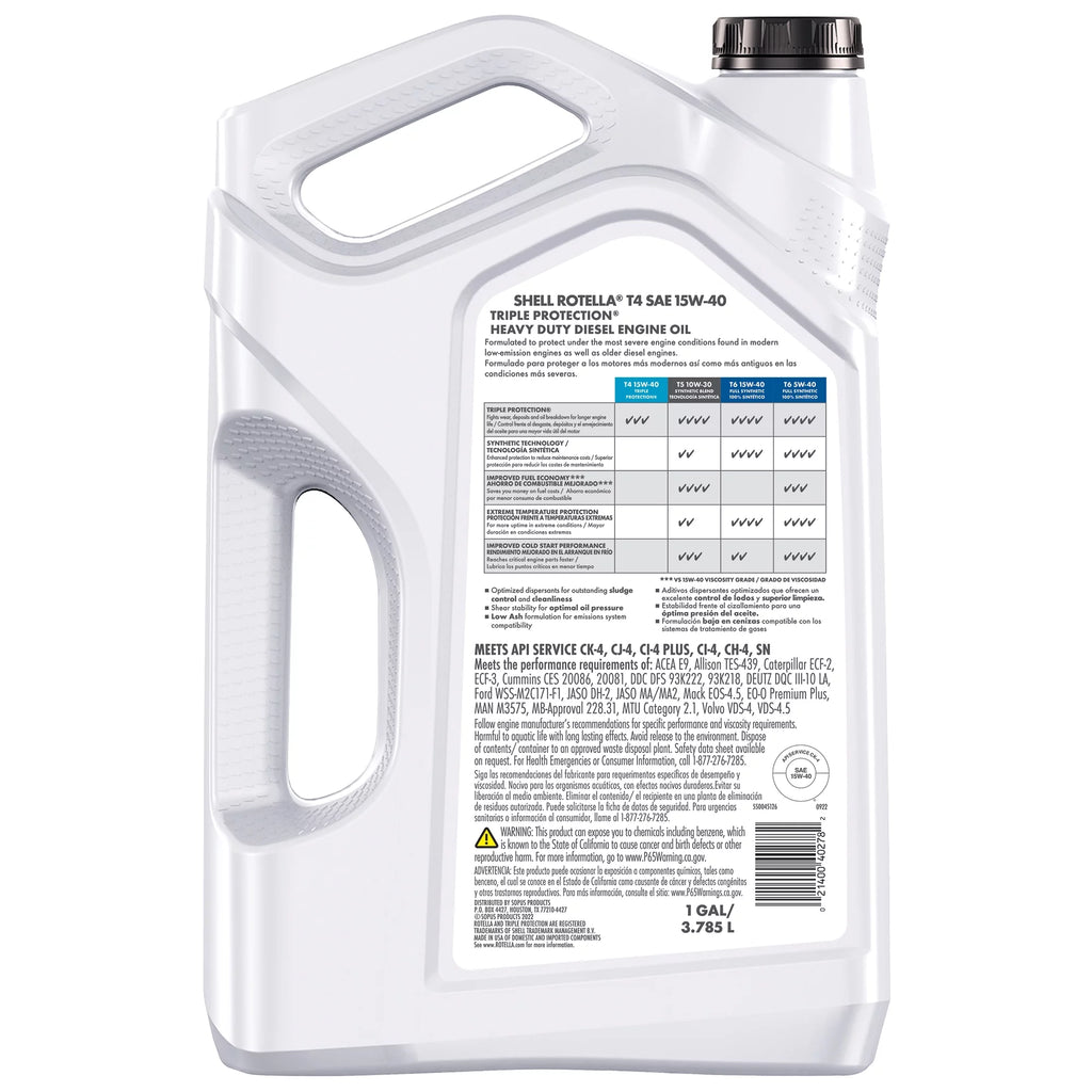 Diesel Motor Oil 15W-40, 1 Gallon, 3 Pack G22512