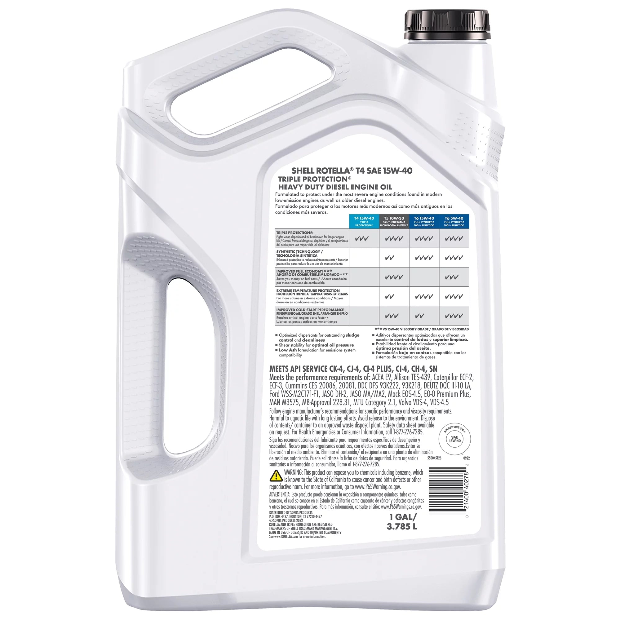 Diesel Motor Oil 15W-40, 1 Gallon, 3 Pack G22512