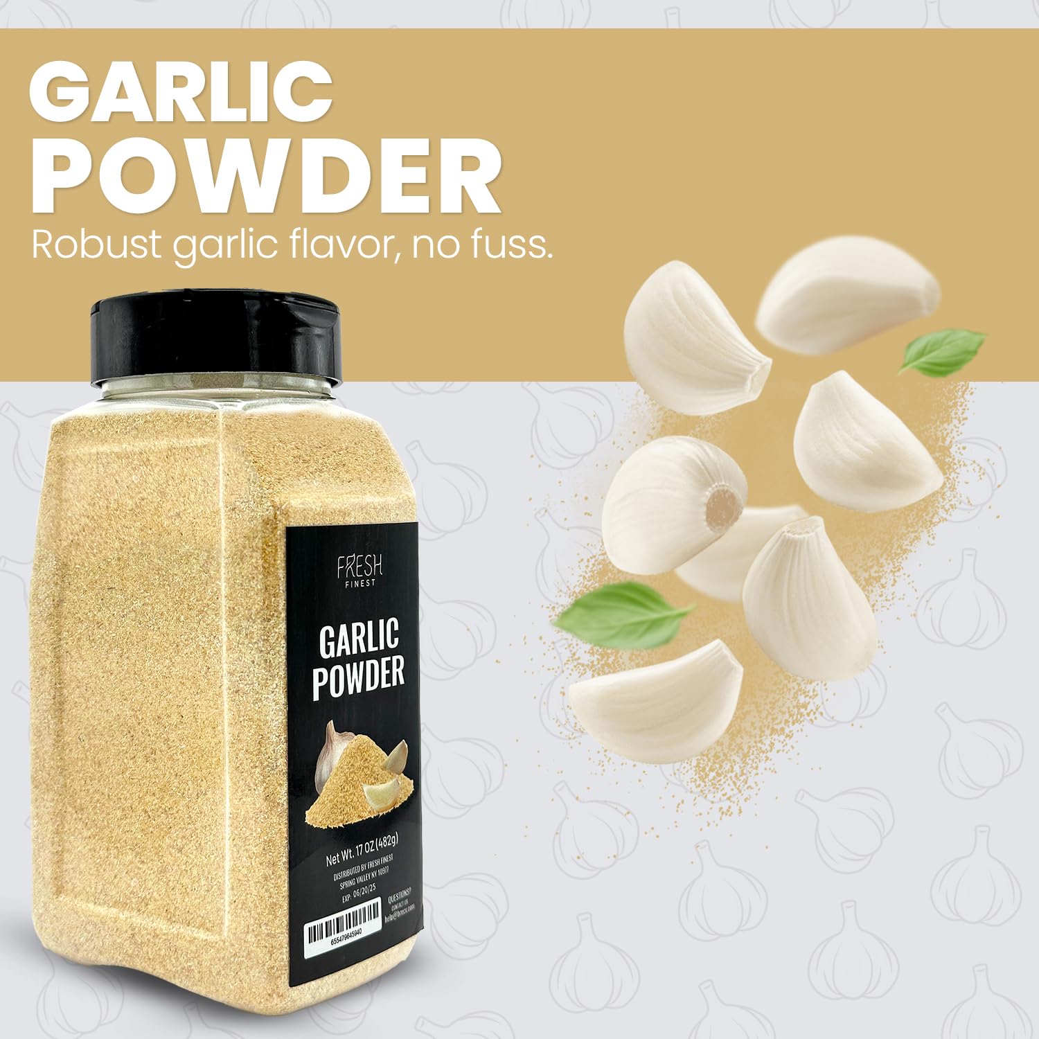 Garlic Powder 16oz, Non-GMO, Gluten-Free (2 Pack) A727