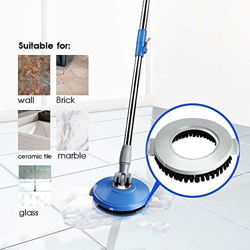 Mop Bucket with Wringer Set, Spin Mop with Easy Move Wheels, Stainless Steel Handle, 5 Microfiber Refills Z437