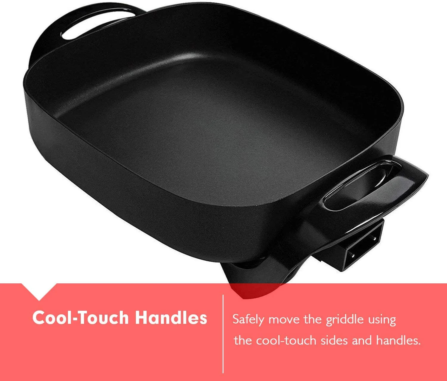 Nonstick Electric Skillet with Glass Lid, 12 Inch L84339