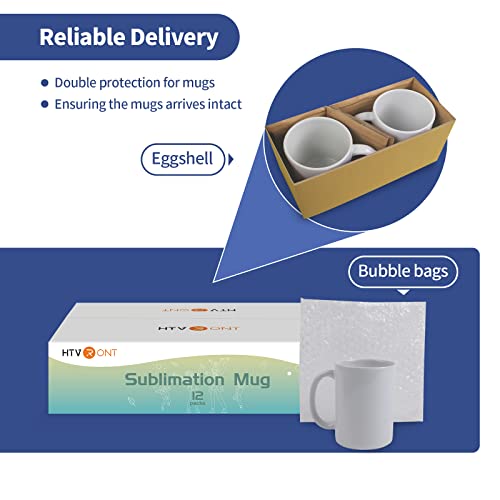 Sublimation Mugs Blank 11 oz - 12 Pack K8999