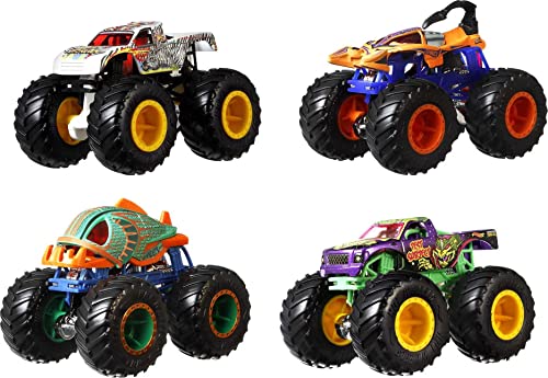 Monster Trucks 4-Pack, 1:64 Scale Toy Trucks H725392