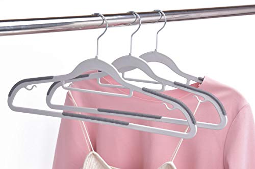 Plastic Hangers 50 Pack, Heavy Duty with Swivel Hooks R246
