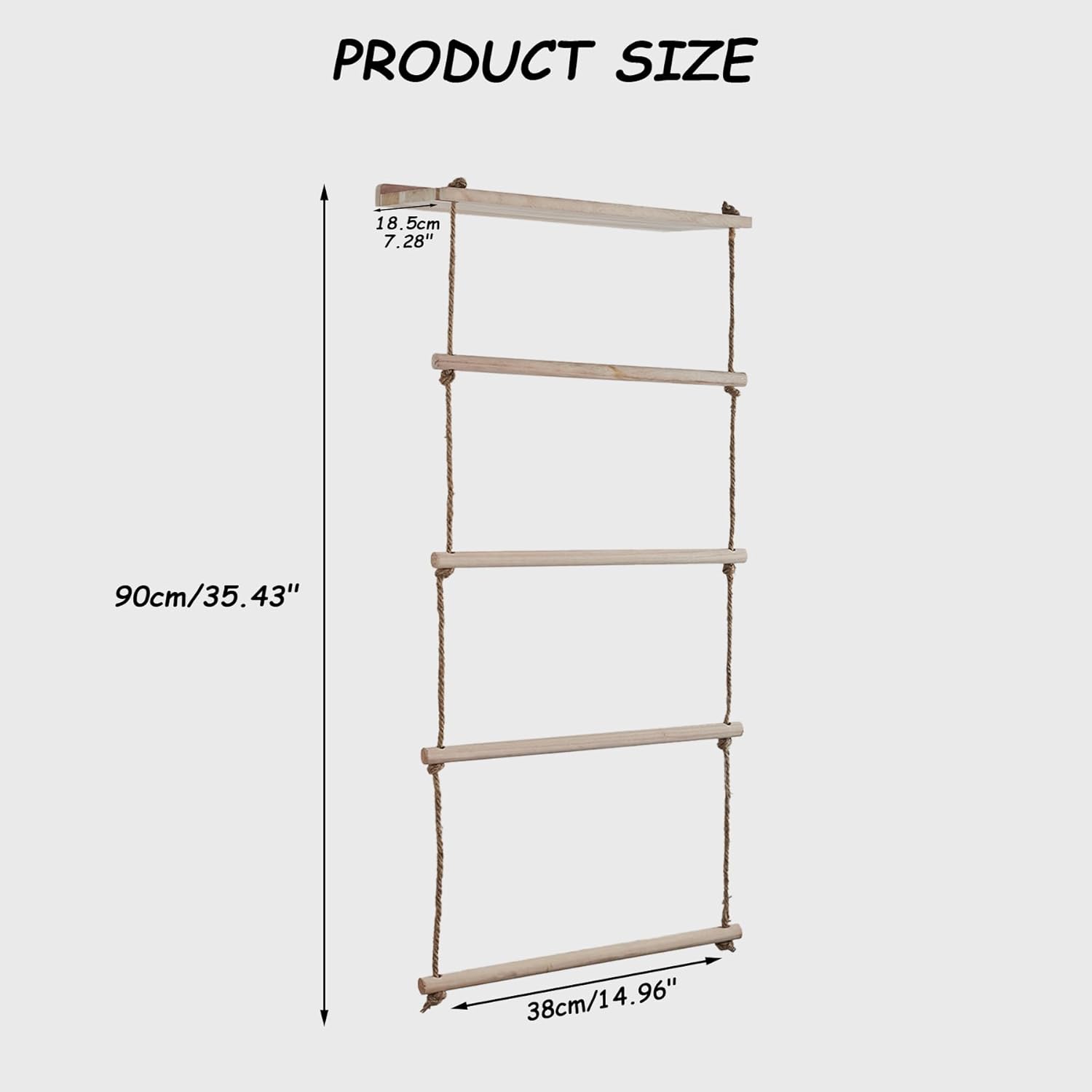 Wooden Blanket Ladder for Living Room, Bedroom, and Bathroom W177498