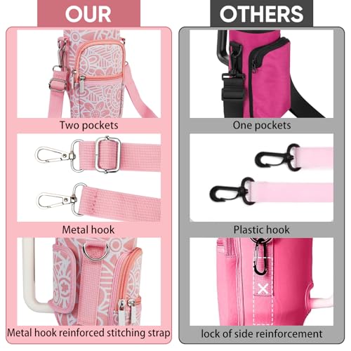 Water Bottle Holder Carrier Bag with Strap for Hiking Travelling Camping B31343