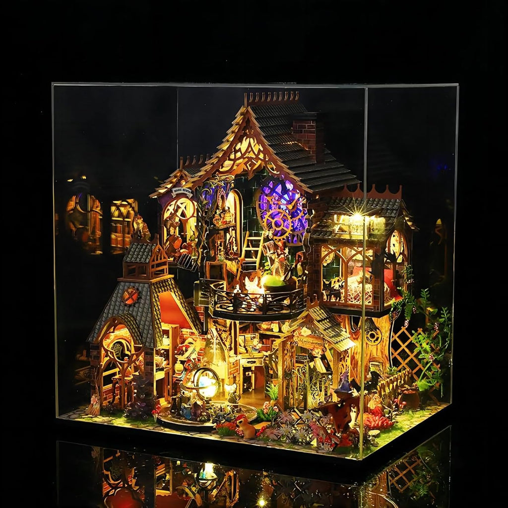 DIY Miniature House Kit with Dust Proof Cover and Tools for Adults M3348