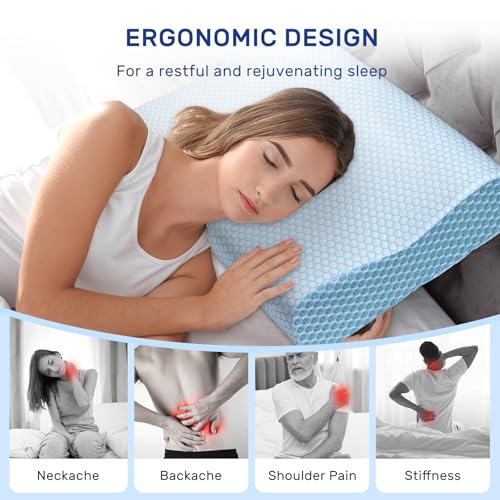 Contour Memory Foam Neck Pillow for Sleeping and Pain Relief X65276