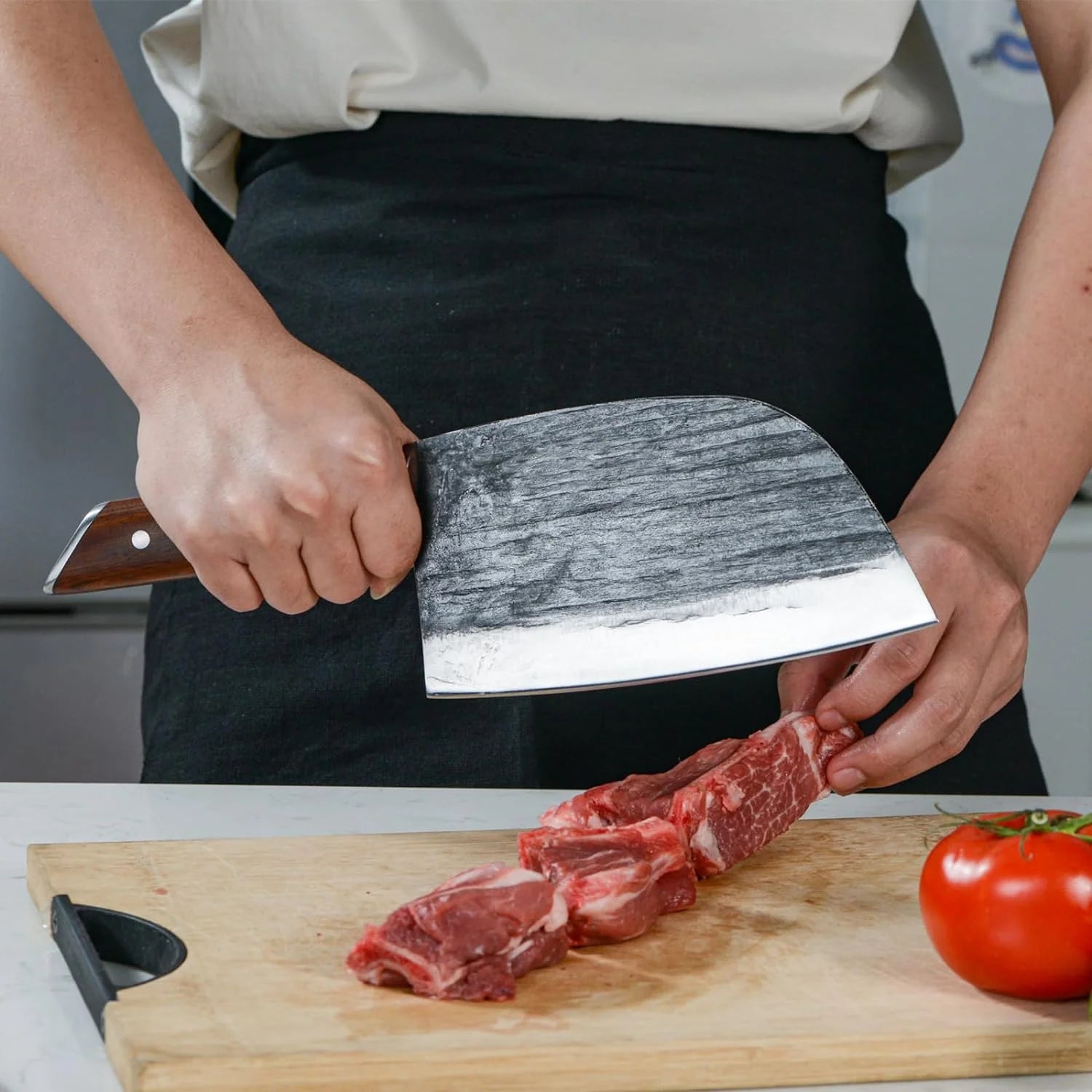 Meat Cleaver Knife 7.4 in Full Tang Kitchen Knife for Meat Cutting U40601