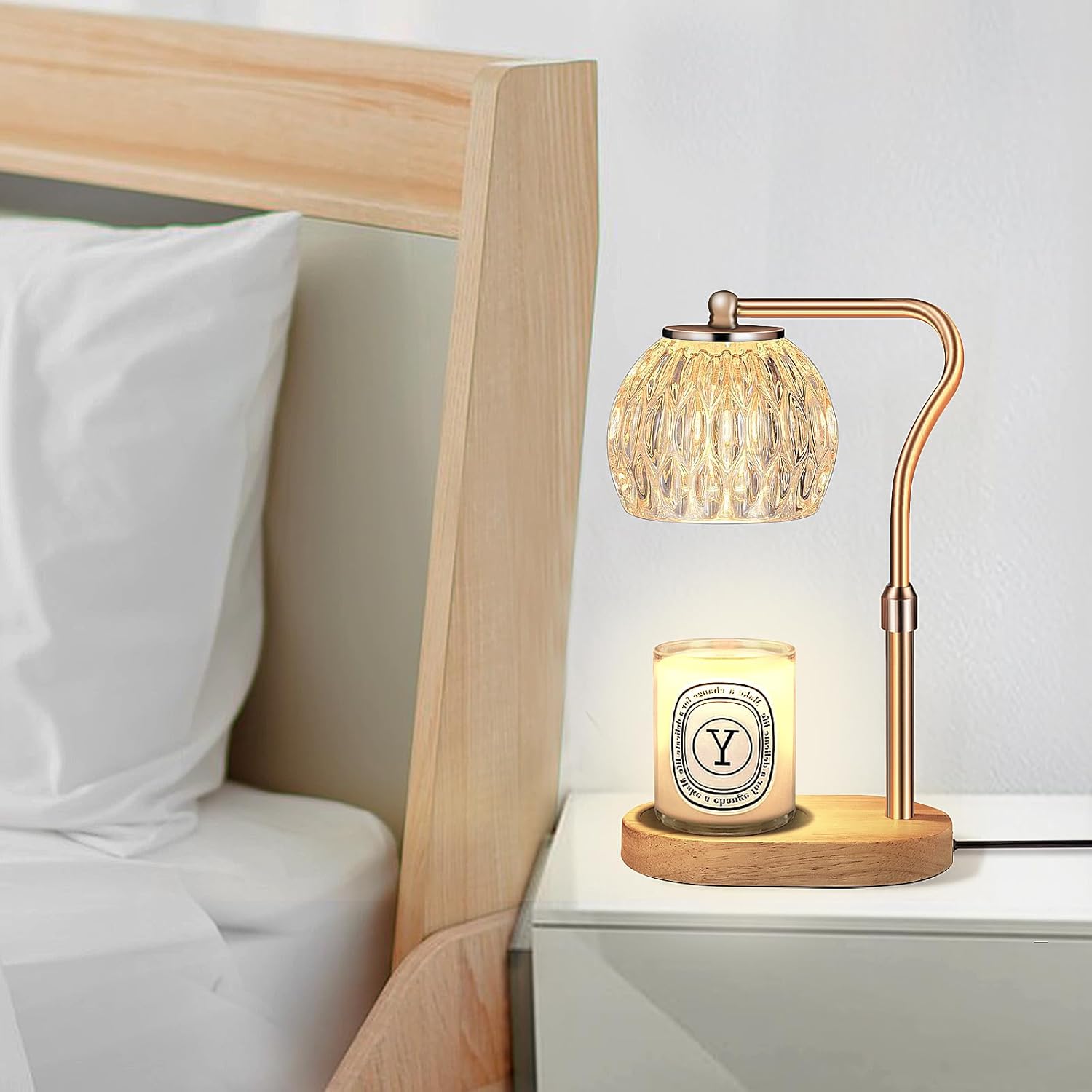 Candle Warmer Lamp with Timer, Dimmer, and Adjustable Height R1254
