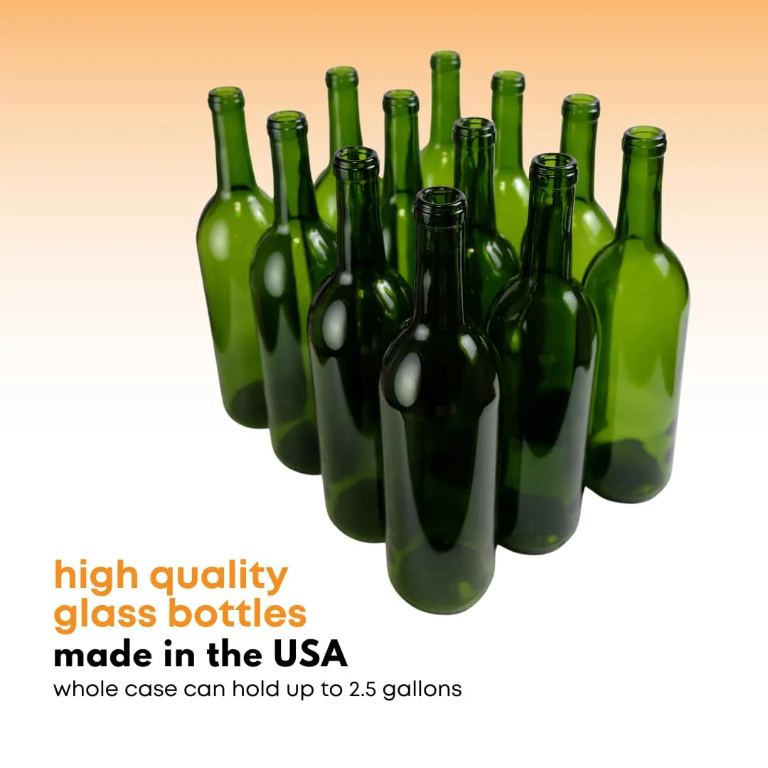 Wine Bottles, 750 ml, Pack of 12 V9390