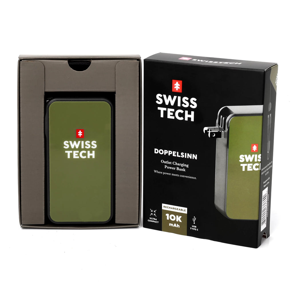 10000 mAh Portable Power Bank with 20W Fast Charge and Built-in Lanyard Charging Cord D752