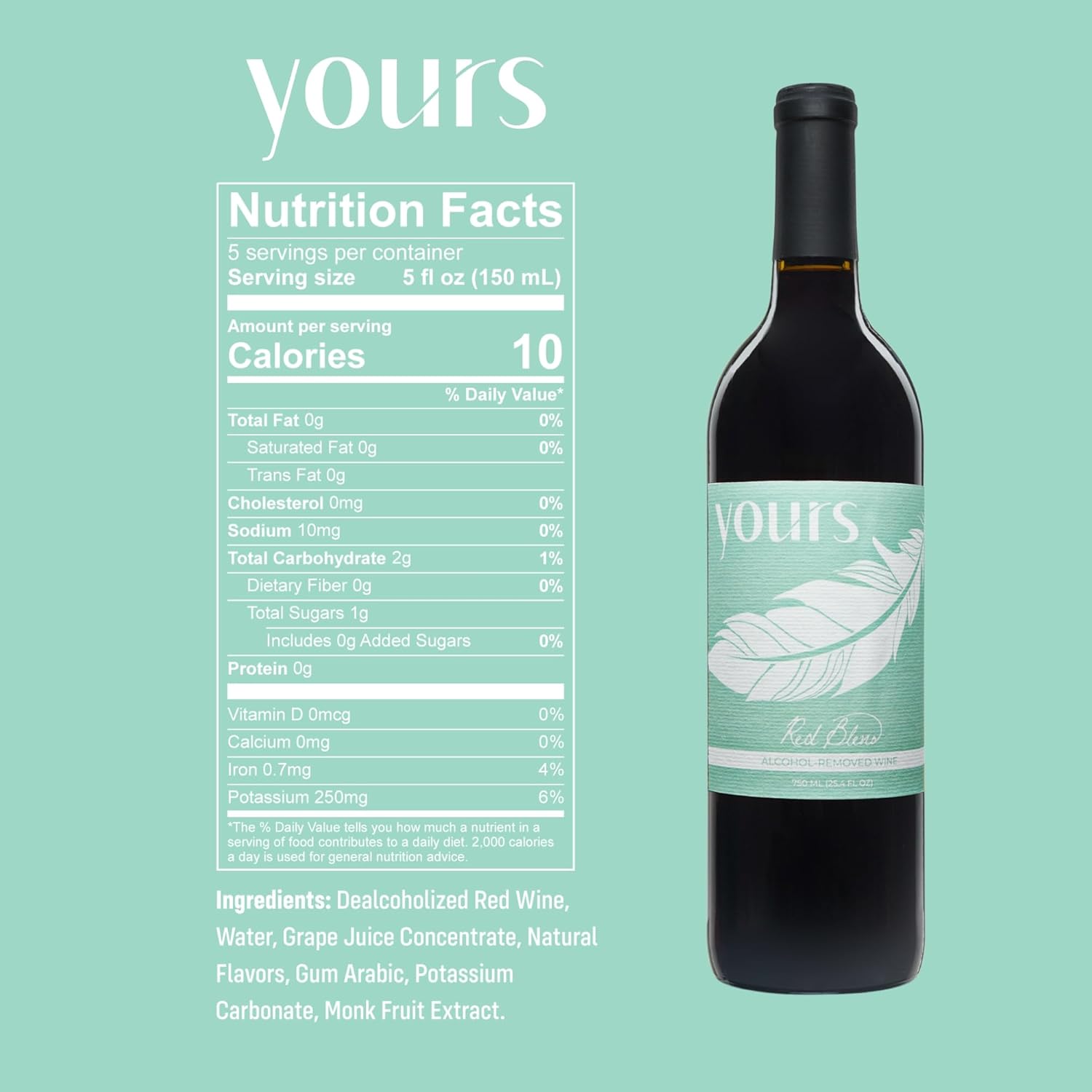 Non-Alcoholic Red Wine Blend, 10 Calories F580