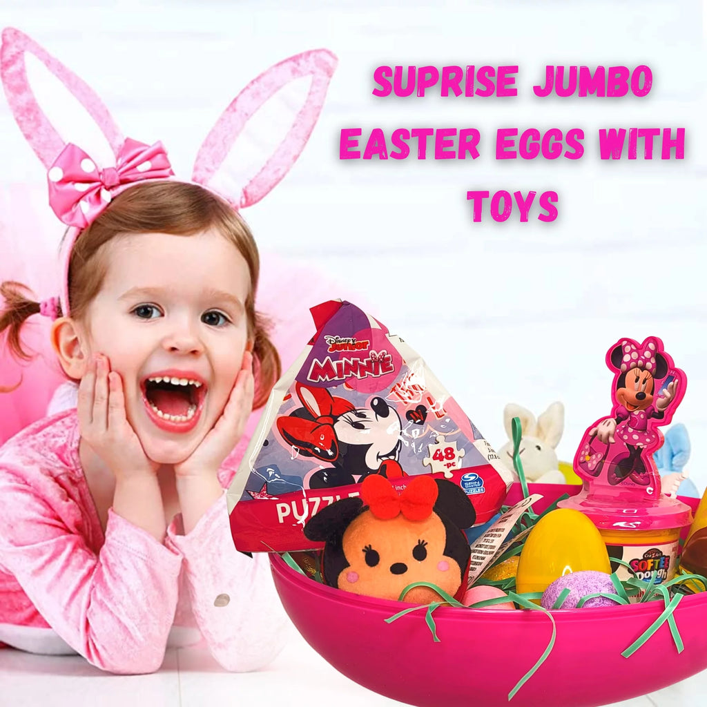Jumbo Easter Egg with Plush Toy, Dough Figure, Candies & Reusable Container R5577