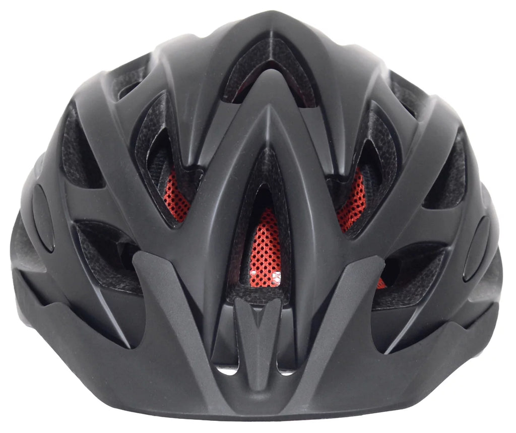 Adult Bike Helmet, Matte Black/Red, Easy Twist Adjustment, 24 Vents M74602