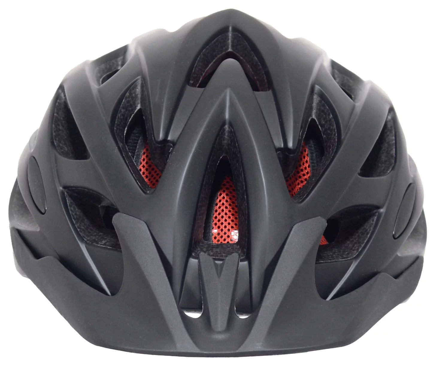 Adult Bike Helmet, Matte Black/Red, Easy Twist Adjustment, 24 Vents M74602